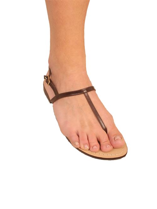 sandali capri infradito color testa di moro Da Costanzo | SANDALITTMORO